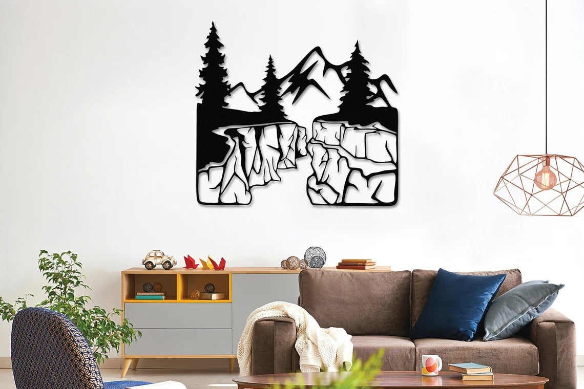 Mountain Wall Art, Nature Mountain Metal Decor - Etgshop LLC