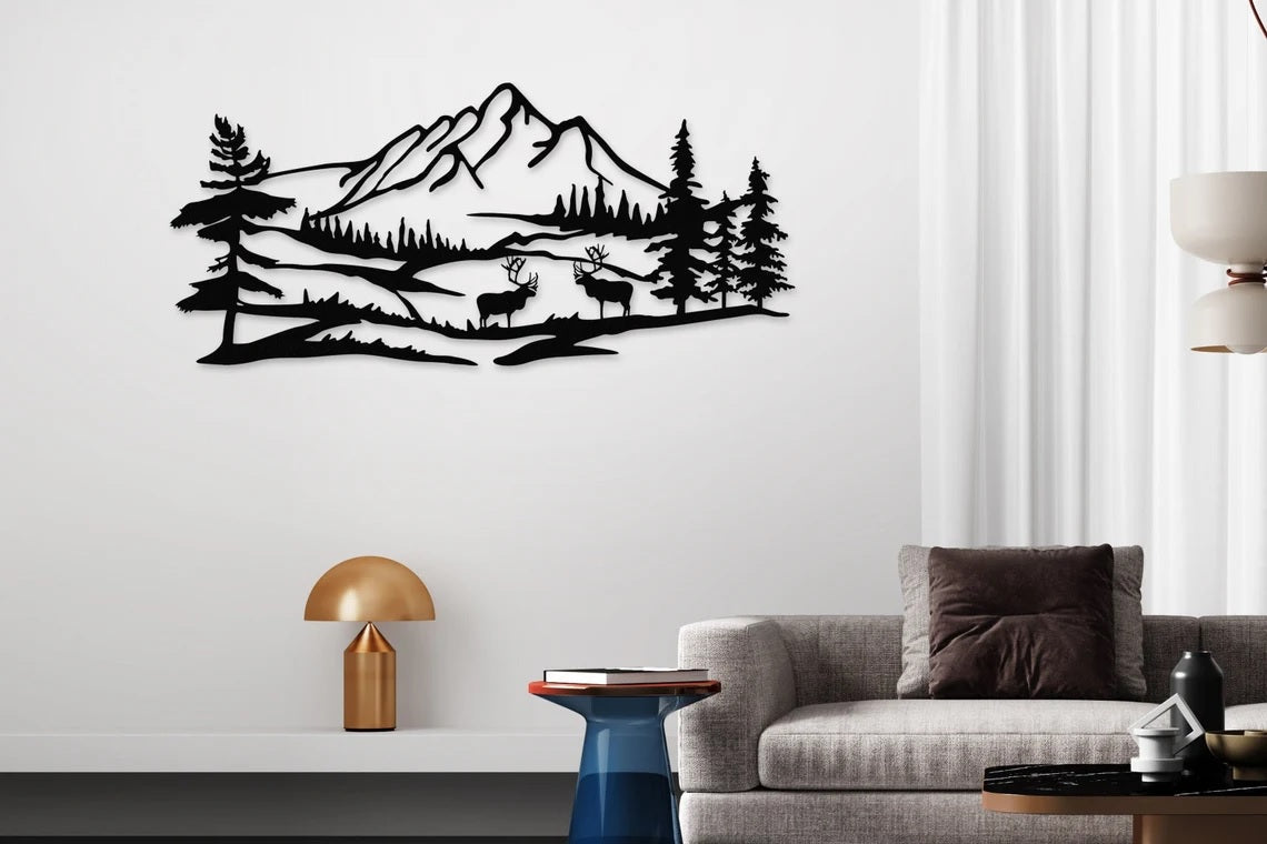 Mountain Metal Wall Art - Etgshop LLC