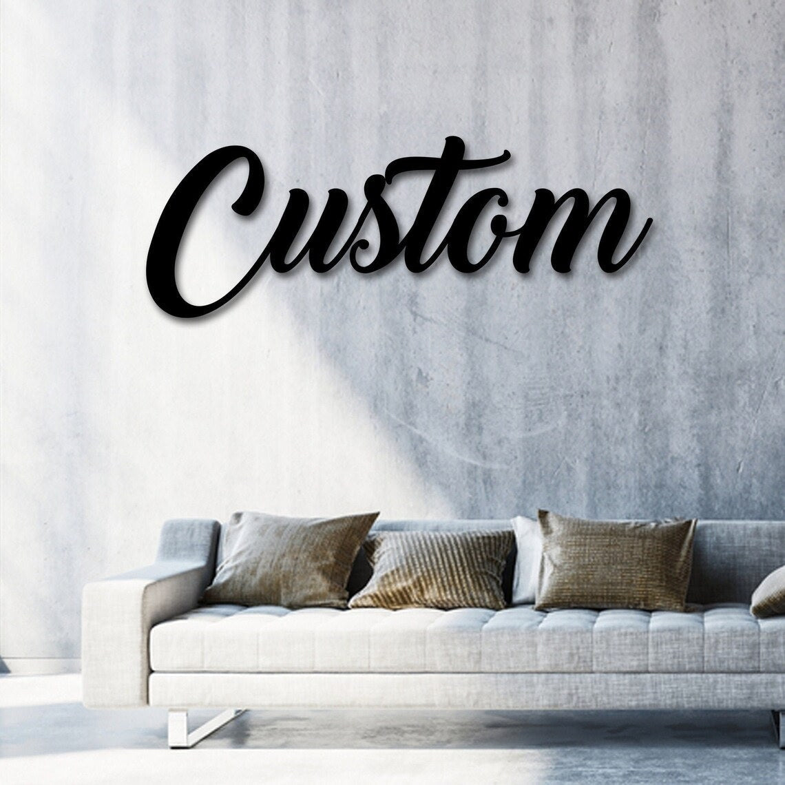 Custom Metal Words, Your Custom Text, Custom Name Script Metal Sign, Personalized Metal Wall Decor, Wall Decor, Metal Wall Art