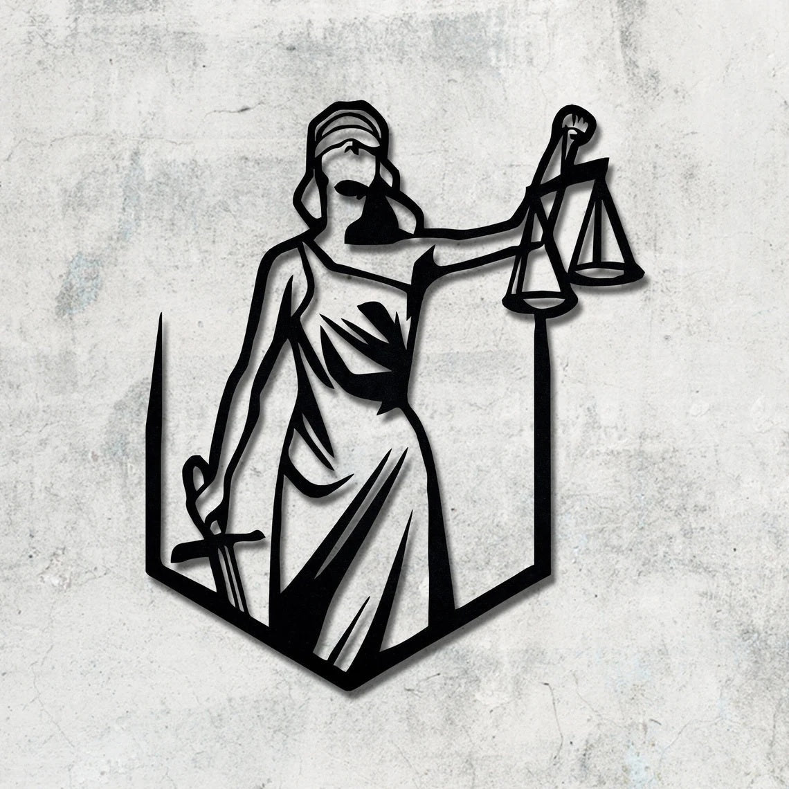 Justice metal wall decor - Etgshop LLC