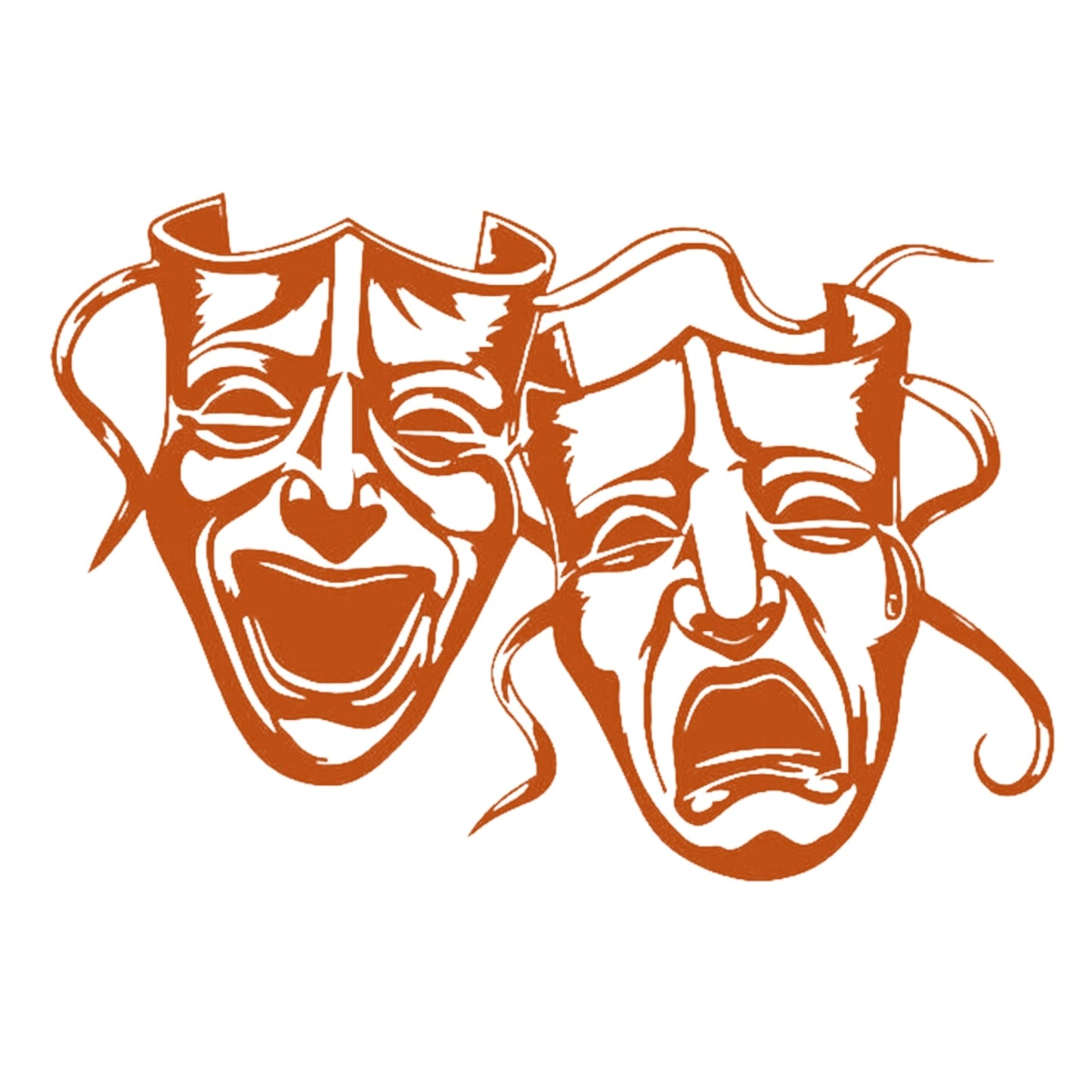 Theatre drama black metal wall decoration