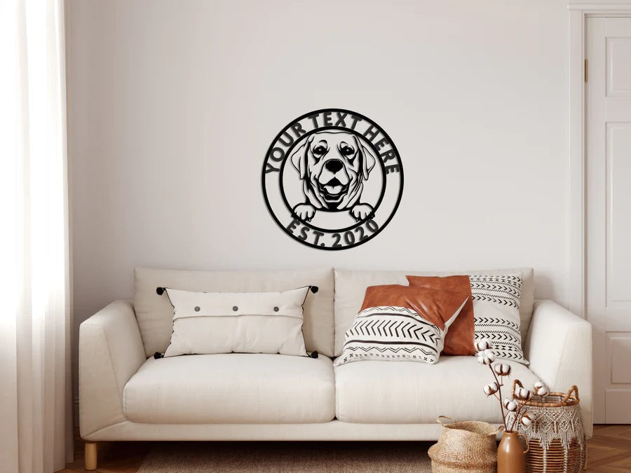 Personalized Dog Metal Wall Art Customized