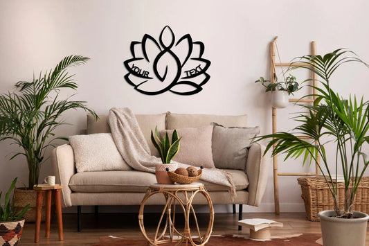 Personalized Lotus Metal Wall Art Customized