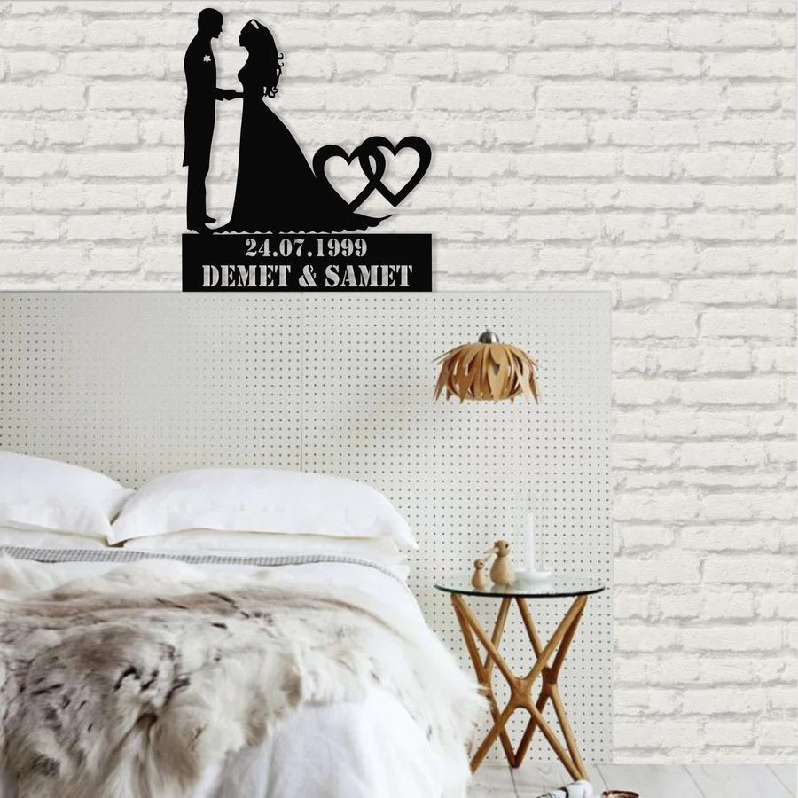Wedding Metal Wall Art Customized
