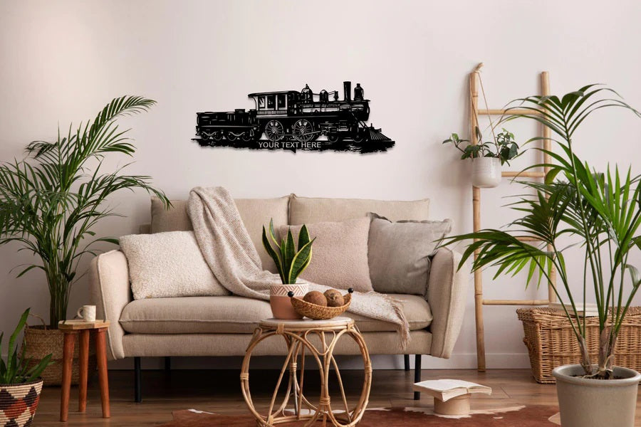 Personalized Train Metal Wall Art