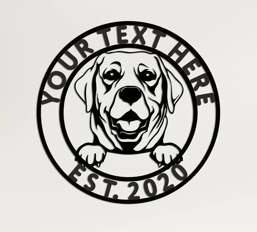 Personalized Dog Metal Wall Art Customized