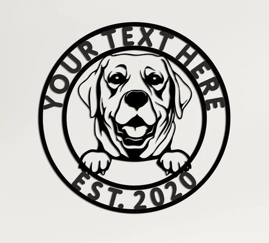 Personalized Dog Metal Wall Art Customized