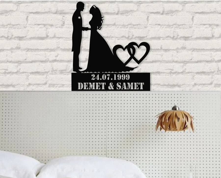Wedding Metal Wall Art Customized