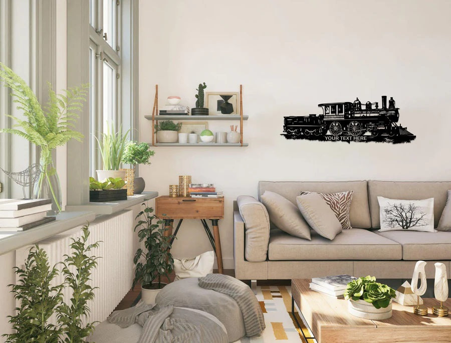 Personalized Train Metal Wall Art