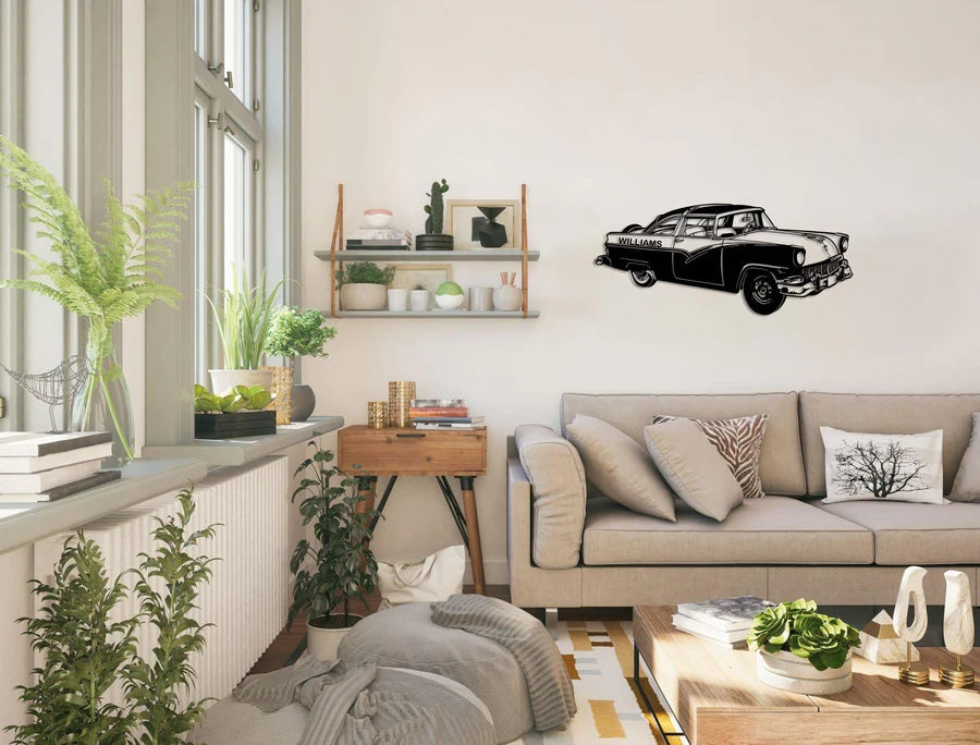 Personalized Vintage Car Metal Wall Art Customized