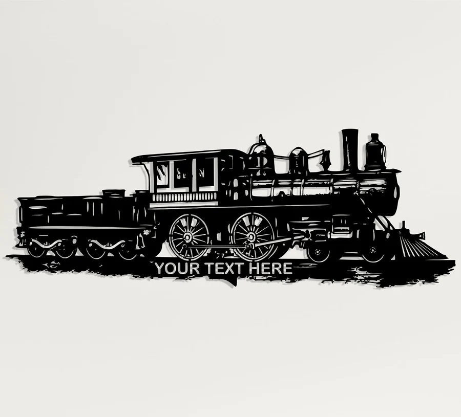 Personalized Train Metal Wall Art