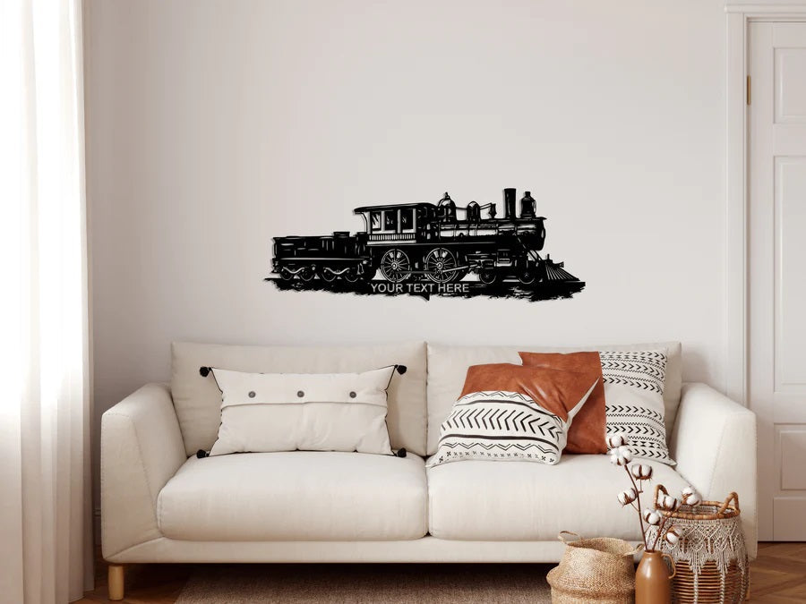 Personalized Train Metal Wall Art