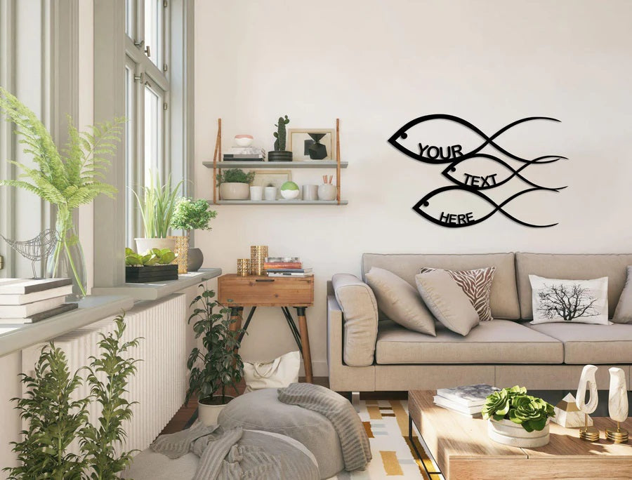 Personalized Fish Metal Wall Art
