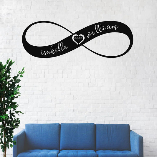 Personalized Infinity Metal Wall Art