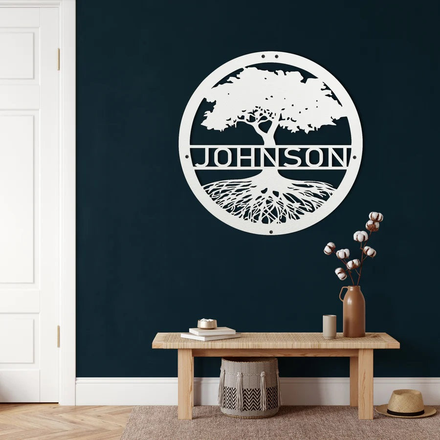 Personalized Family Tree Metal Wall Art Customized