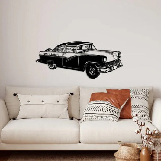 Personalized Vintage Car Metal Wall Art Customized