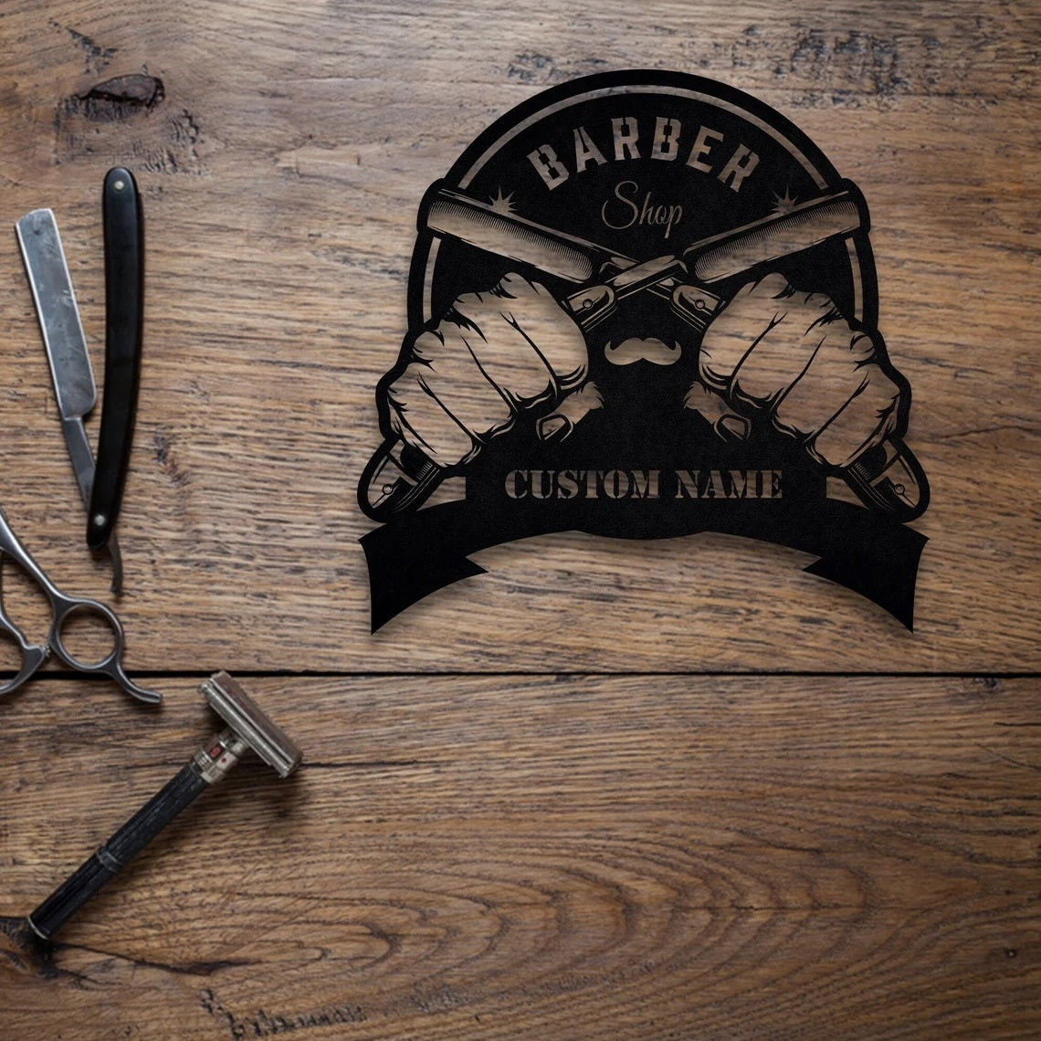 Barber Shop Custom Metal Wall Decor Customized