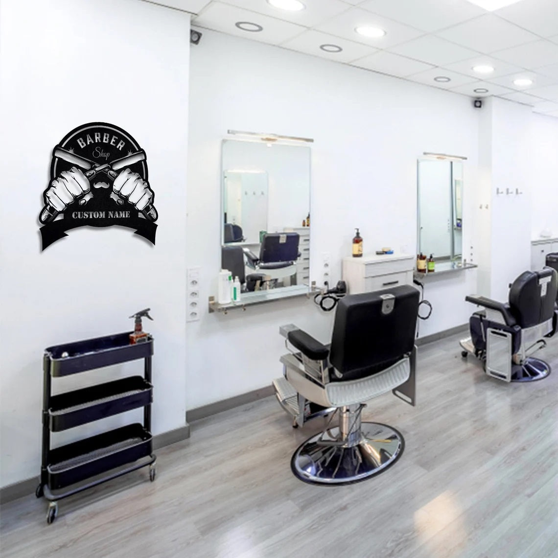 Barber Shop Custom Metal Wall Decor Customized