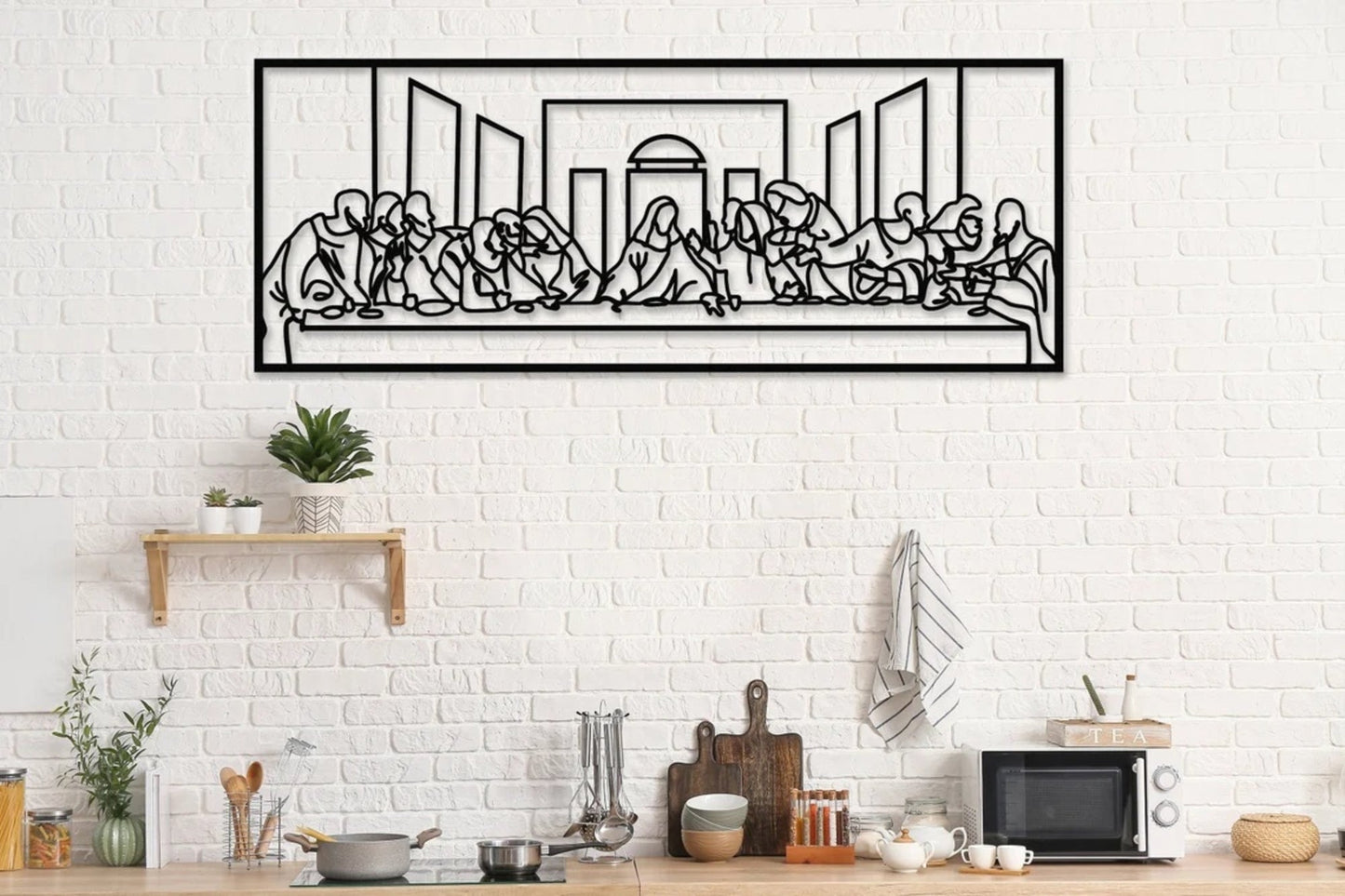 Jesus Last Supper Metal Wall Art by Leonardo Da Vinci Artwork - Etgshop LLC