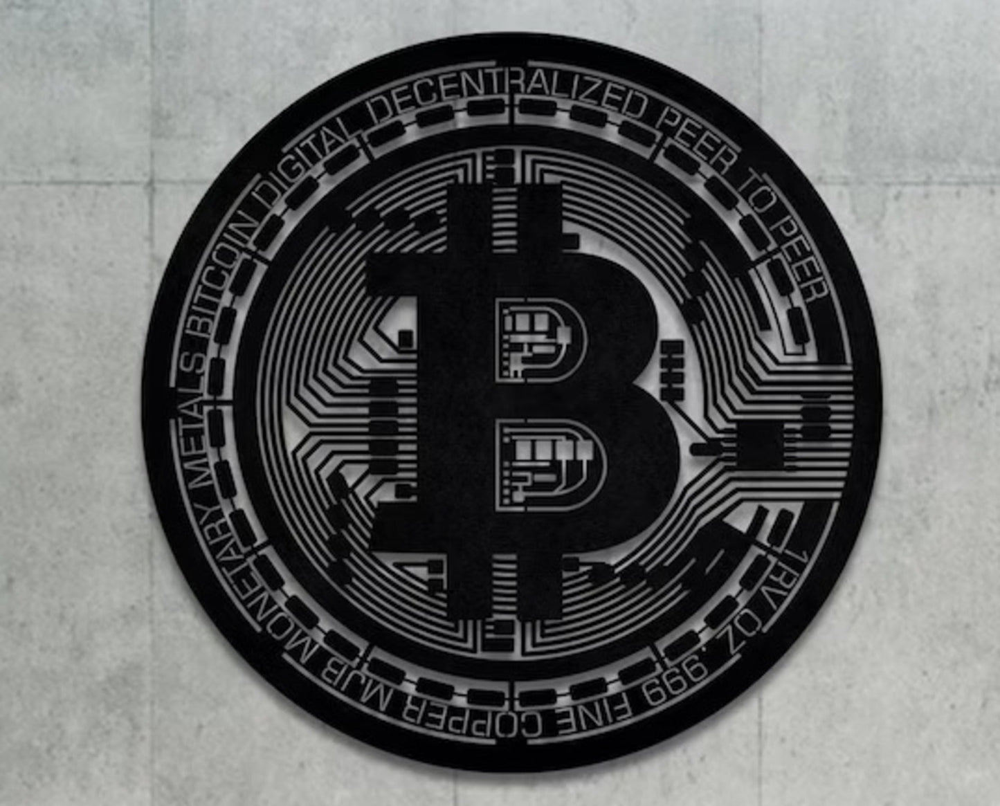 Bitcoin Wall Art, Finance Gifts, Metal Wall Decor - Etgshop LLC