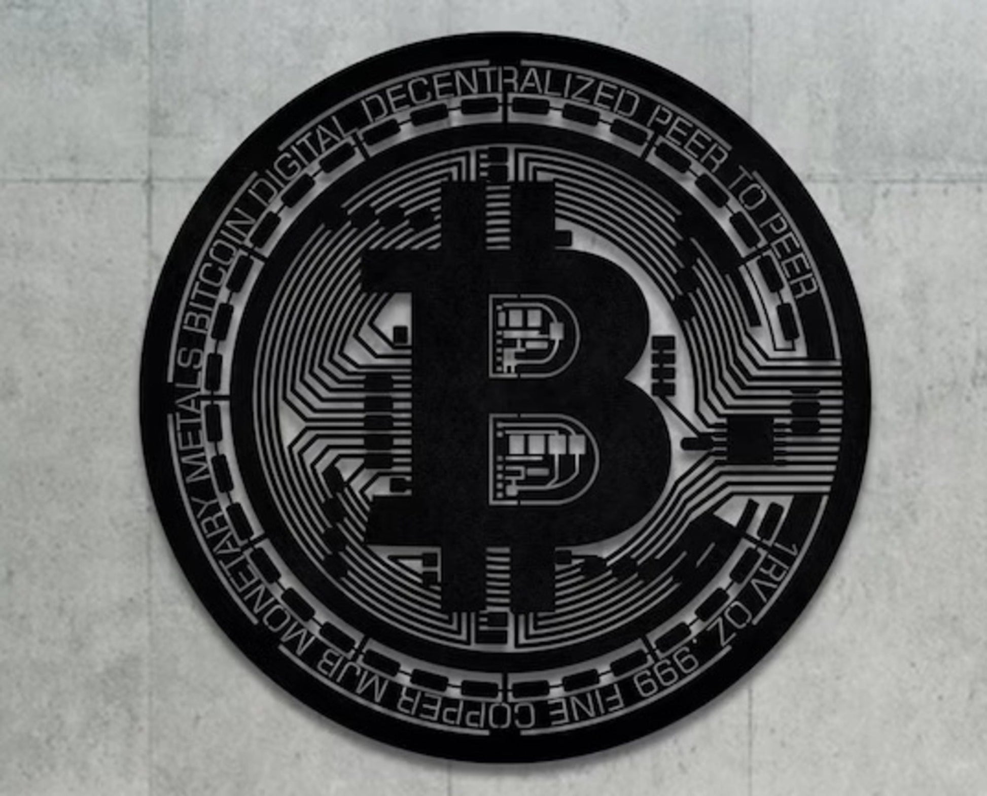 Bitcoin Wall Art, Finance Gifts, Metal Wall Decor - Etgshop LLC