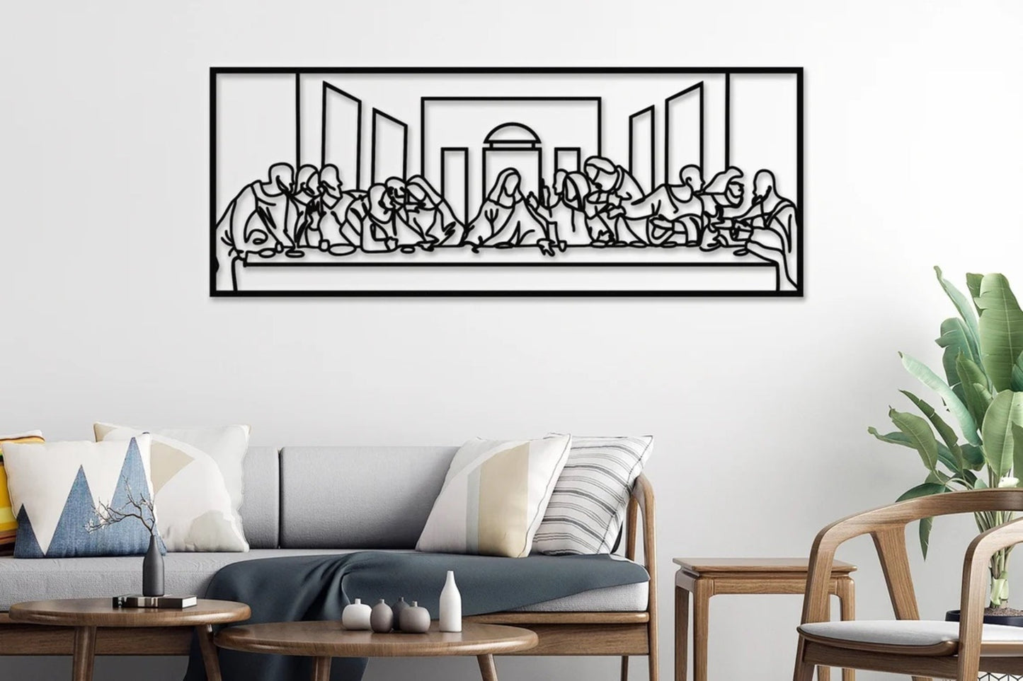 Jesus Last Supper Metal Wall Art by Leonardo Da Vinci Artwork - Etgshop LLC
