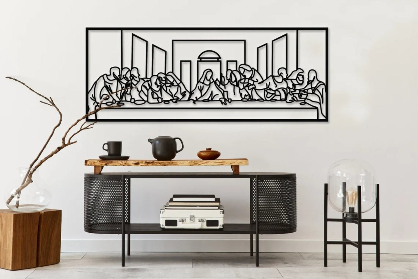 Jesus Last Supper Metal Wall Art by Leonardo Da Vinci Artwork - Etgshop LLC