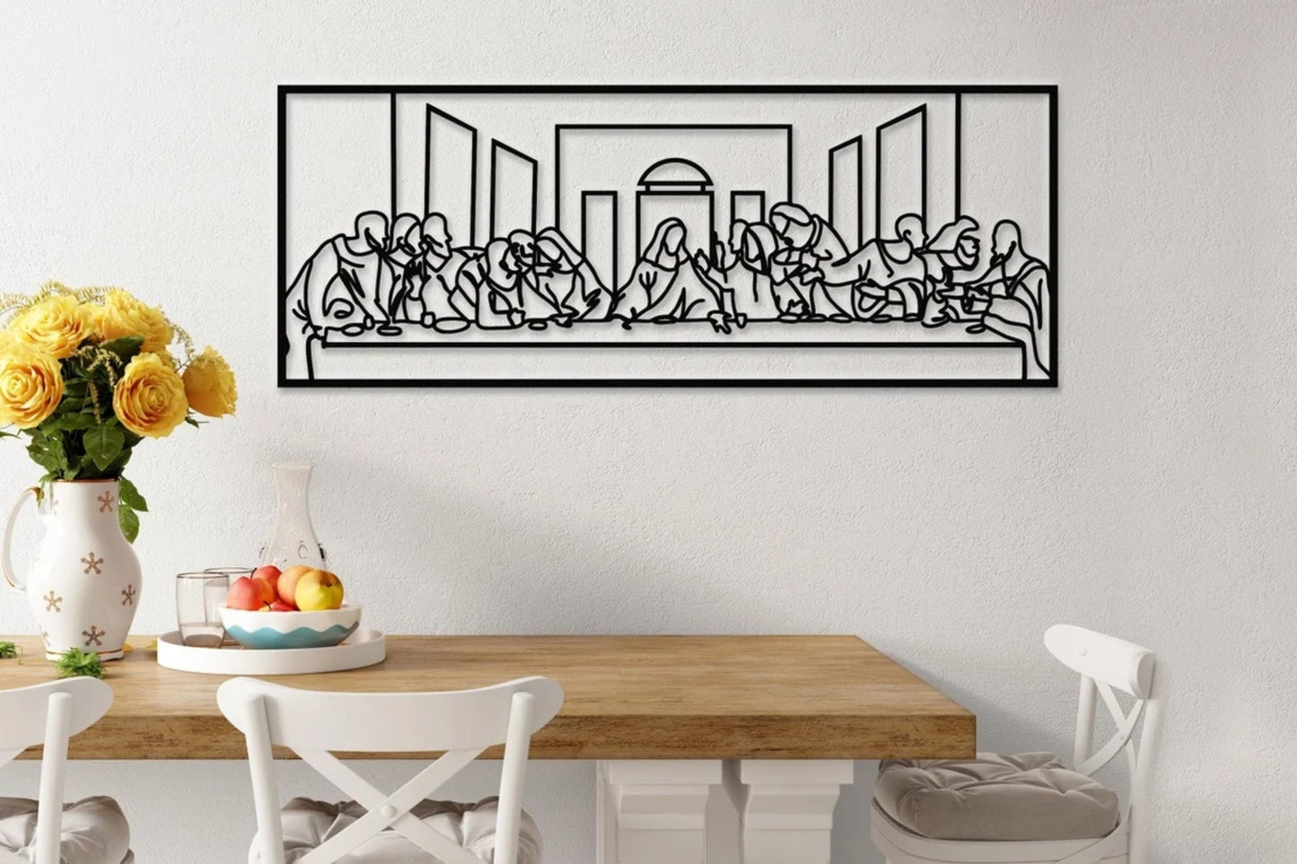Jesus Last Supper Metal Wall Art by Leonardo Da Vinci Artwork - Etgshop LLC