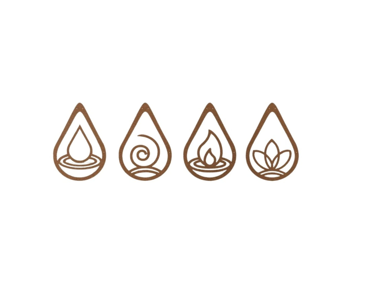 Metal Wall Art, Four Elements Metal Wall Decor