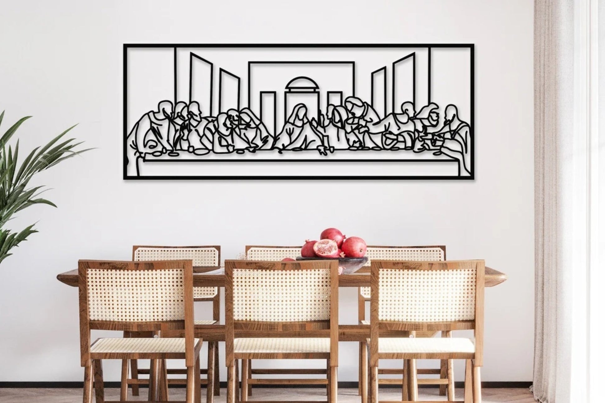 Jesus Last Supper Metal Wall Art by Leonardo Da Vinci Artwork - Etgshop LLC