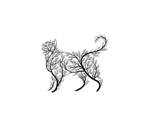 Metal Wall Art, Geometric Metal Cat Decor