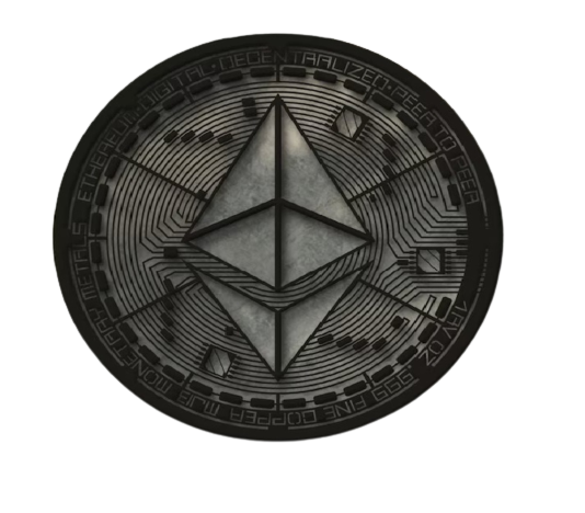 Ethereum Coin, Metal Wall Art, Crypto Coin, Bitcoin Coin - Etgshop LLC