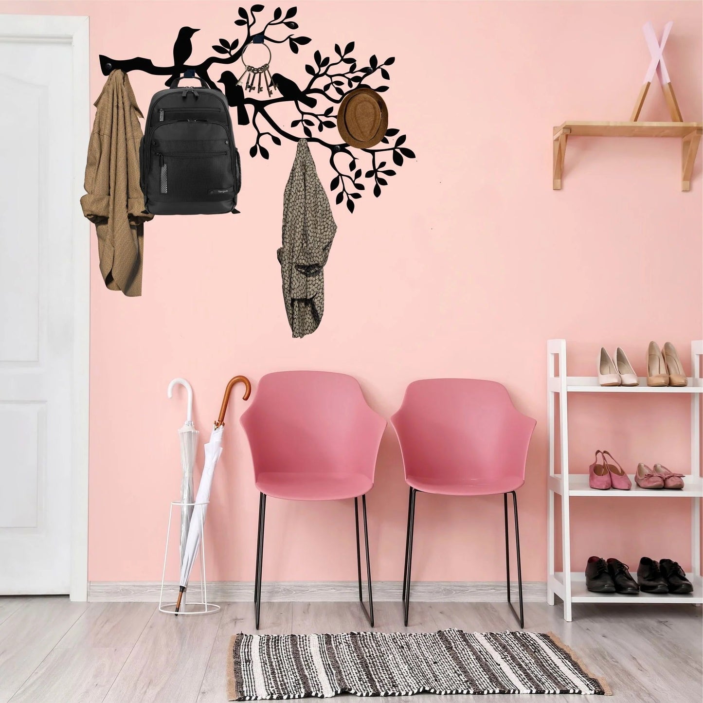Branches And Birds Metal Keychain Etgshop60b