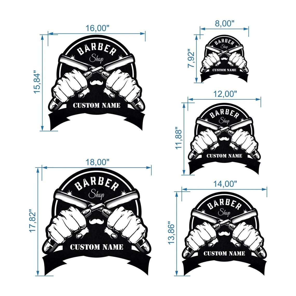 Barber Shop Custom Metal Wall Decor Customized