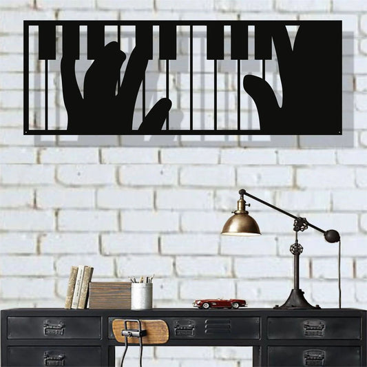 Metal Wall Decor, Piano Time, Metal Piano Wall Art, Music Decor, Living Room Decoration, Wall Hangings, Interior Decoration Music Lover Gift