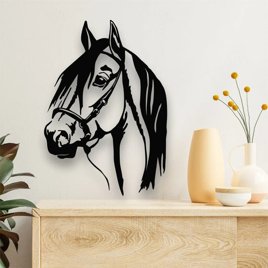 Metal Wall Art, Metal Horse Head Art, Horse Head Sign, Metal Wall Décor, Indoor Outdoor Decor, Farmhouse Decoration