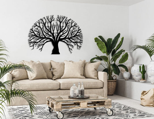 Metal Wall Decor, Metal Tree Wall Art, Tree of Life Decoration, Home Living Room Entryway Wall Hangings, Indoor Outdoor Hangings, Tree Sign